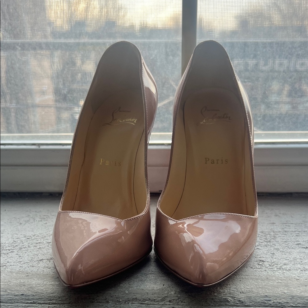Christian Louboutin Nude Patent Leather Heels